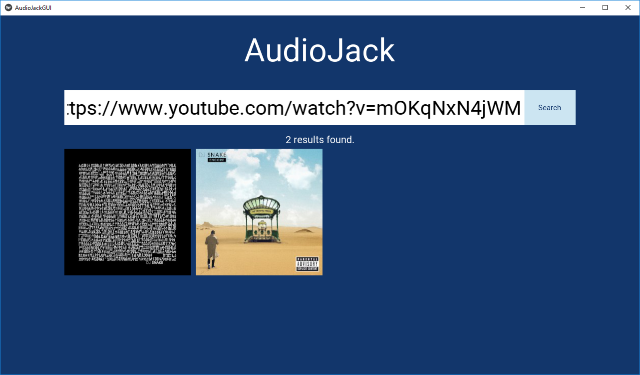 AudioJack-GUI in action